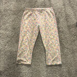 Wonder Nation Pink and Yellow Floral Leggings